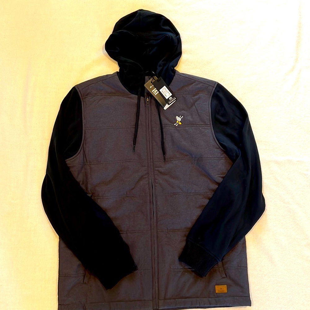 Travis Mathew Full Zip hooded jacket. Winged Foot Country Club. NWT